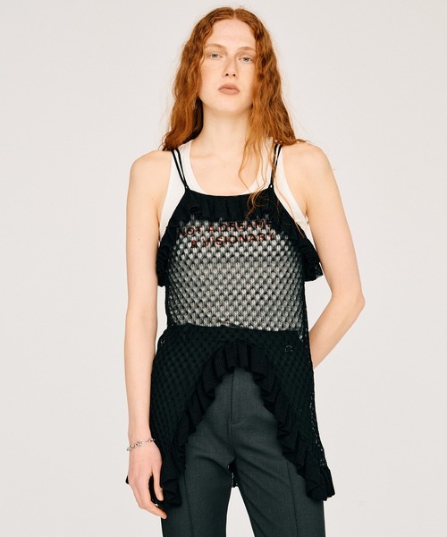 PRANK PROJECT(プランクプロジェクト)の「シアーニットチュニック / Sheer Knit Tunic(チュニック・レディース・ブラウン/ブラック・FREE)」の21枚目の写真