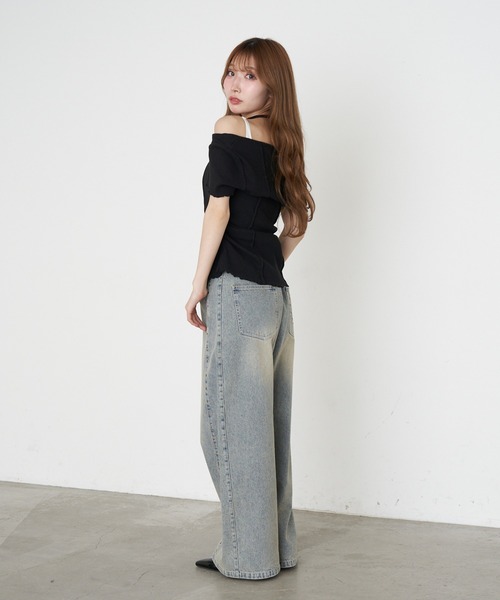 RAY CASSIN（レイカズン）の「【マルチウェイ】釦開きクロス紐半袖Tシャツ / カーディガン（Tシャツ/カットソー・レディース・ベージュ/チャコールグレー/ブラック/アイボリー・FREE）」の16枚目の写真