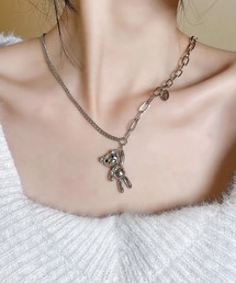 L LABEL（エルラベル）の「テディベアチャームネックレス（ネックレス）」
