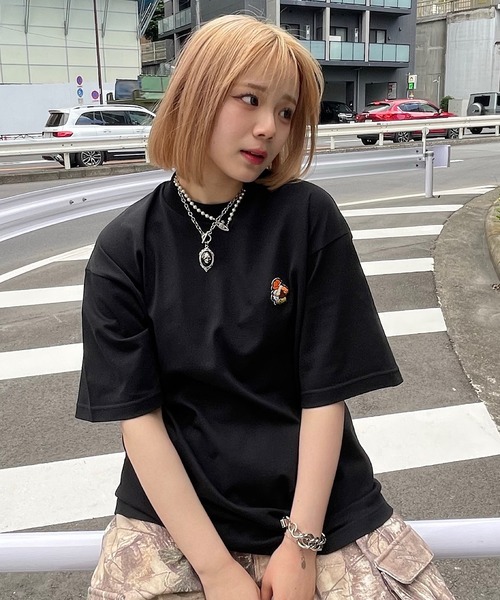That's life(ザッツライフ)の「HEAVY WEIGHT 7.1oz "FLOWER BOY" LOGO TEE 夏服 ビッグシルエット ヘビーウェイト 綿100% 肉厚生地(Tシャツ/カットソー・メンズ・ホワイト/グレー/ブラック/ネイビー・X-LARGE/LARGE/MEDIUM/SMALL)」の6枚目の写真