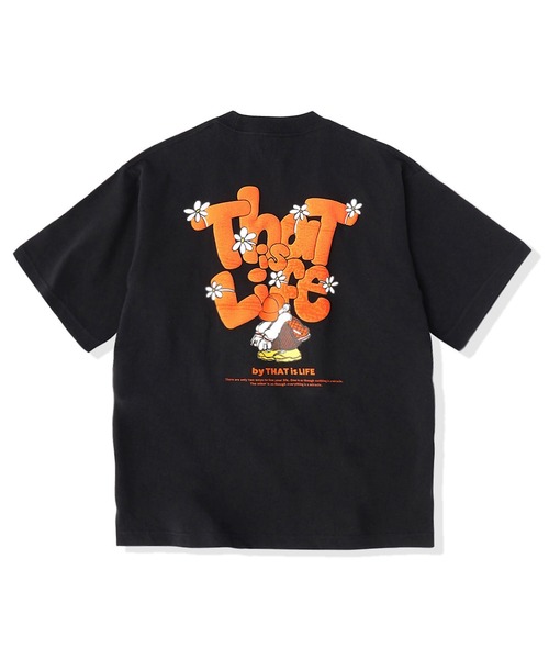 That's life(ザッツライフ)の「HEAVY WEIGHT 7.1oz "FLOWER BOY" LOGO TEE 夏服 ビッグシルエット ヘビーウェイト 綿100% 肉厚生地(Tシャツ/カットソー・メンズ・ホワイト/グレー/ブラック/ネイビー・X-LARGE/LARGE/MEDIUM/SMALL)」の11枚目の写真
