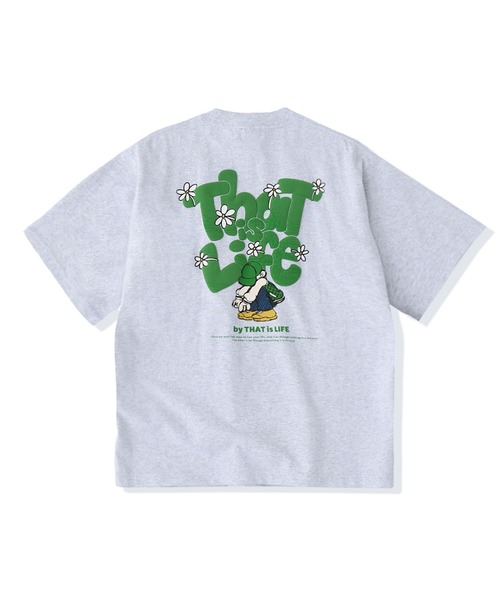 That's life(ザッツライフ)の「HEAVY WEIGHT 7.1oz "FLOWER BOY" LOGO TEE 夏服 ビッグシルエット ヘビーウェイト 綿100% 肉厚生地(Tシャツ/カットソー・メンズ・ホワイト/グレー/ブラック/ネイビー・X-LARGE/LARGE/MEDIUM/SMALL)」の15枚目の写真