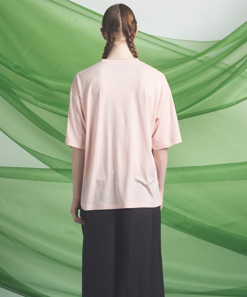 MAISON SPECIAL(メゾンスペシャル)の「《UNISEX》Wool Yarn Prime-Over Short Sleeve Crew Neck T-Shirt/ウールヤーンプライムオーバーショートスリーブクルーネックTシャツ【MAISON SPECIAL/メゾンスペシャル】(Tシャツ/カットソー・メンズ・ブラック/アイボリー/ピンク/ライトグリーン・2/1/0)」の15枚目の写真