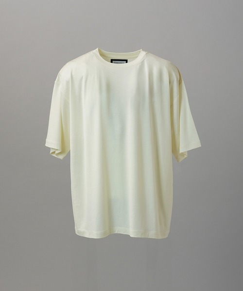 MAISON SPECIAL(メゾンスペシャル)の「《UNISEX》Wool Yarn Prime-Over Short Sleeve Crew Neck T-Shirt/ウールヤーンプライムオーバーショートスリーブクルーネックTシャツ【MAISON SPECIAL/メゾンスペシャル】(Tシャツ/カットソー・メンズ・ブラック/アイボリー/ピンク/ライトグリーン・2/1/0)」の20枚目の写真