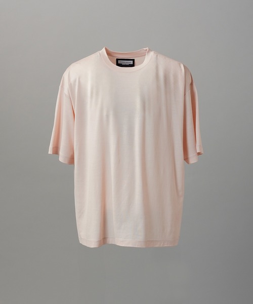 MAISON SPECIAL(メゾンスペシャル)の「《UNISEX》Wool Yarn Prime-Over Short Sleeve Crew Neck T-Shirt/ウールヤーンプライムオーバーショートスリーブクルーネックTシャツ【MAISON SPECIAL/メゾンスペシャル】(Tシャツ/カットソー・メンズ・ブラック/アイボリー/ピンク/ライトグリーン・2/1/0)」の21枚目の写真