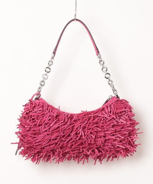 MICHAEL KORS（マイケルコース）の「NOLITA フリンジ レザー ポシェット ショルダーバッグ ミディアム（ショルダーバッグ・レディース・ピンク系・FREE）」の4枚目の写真