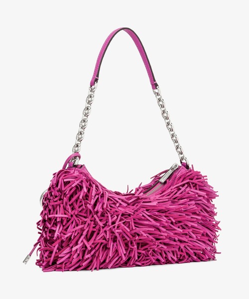 MICHAEL KORS（マイケルコース）の「NOLITA フリンジ レザー ポシェット ショルダーバッグ ミディアム（ショルダーバッグ・レディース・ピンク系・FREE）」の3枚目の写真