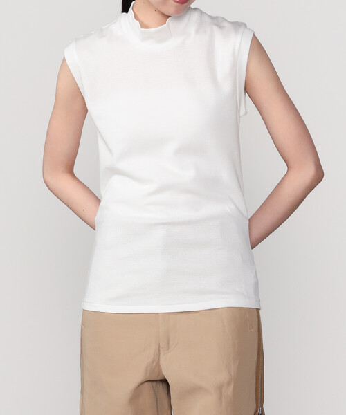 ANATOMICA(アナトミカ)の「ANATOMICA | モックネック スリーブレスTシャツ WOMEN(Tシャツ/カットソー・レディース・ブラック/ホワイト・ONE)」の4枚目の写真