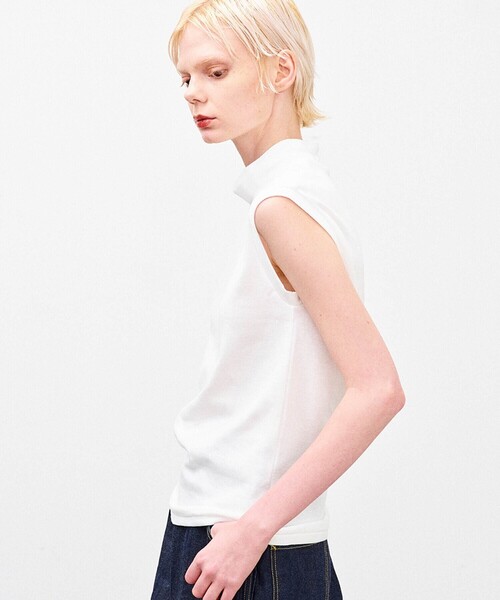 ANATOMICA(アナトミカ)の「ANATOMICA | モックネック スリーブレスTシャツ WOMEN(Tシャツ/カットソー・レディース・ブラック/ホワイト・ONE)」の8枚目の写真