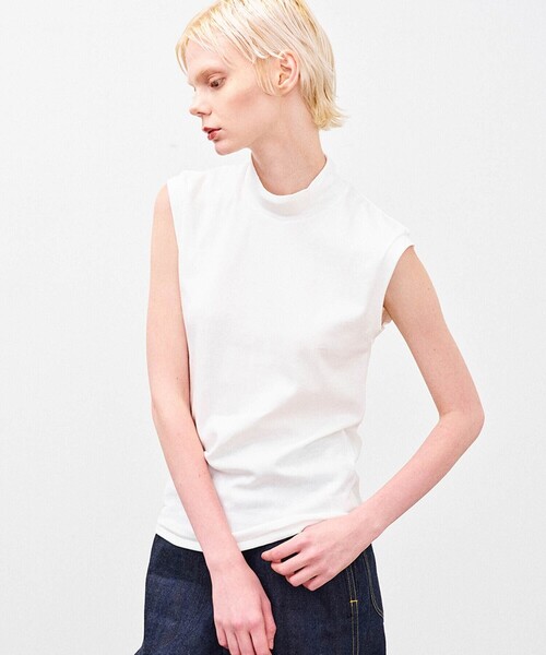 ANATOMICA(アナトミカ)の「ANATOMICA | モックネック スリーブレスTシャツ WOMEN(Tシャツ/カットソー・レディース・ブラック/ホワイト・ONE)」の2枚目の写真