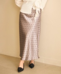 miune（ミューヌ）の「ドットサテンロングスカート（スカート）」