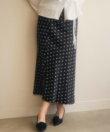 miune（ミューヌ）の「ドットサテンロングスカート（スカート）」