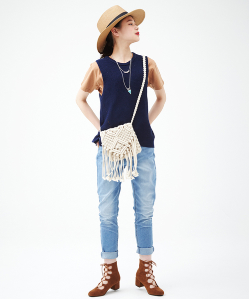 WEGO（ウィゴー）の「WEGO/フィラメントスキニ―パンツ（デニムパンツ・レディース・ブラック/インディゴブルー/ダークインディゴブルー/ライトインディゴブルー・SMALL/LARGE/MEDIUM）」の10枚目の写真