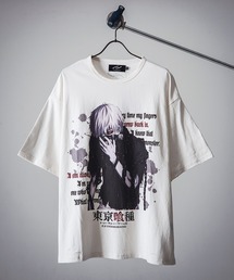 BENDER TOKYO（ベンダートウキョウ）の「『東京喰種 トーキョーグール』×『P.N UNDERGROUND ピー エヌ アンダーグラウンド』コラボ   金木研(かねきけん)グラフィックプリント ダメージ加工 Tシャツ（Tシャツ/カットソー）」