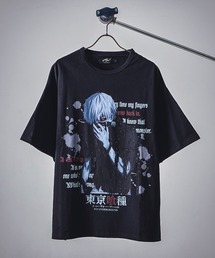 BENDER TOKYO（ベンダートウキョウ）の「『東京喰種 トーキョーグール』×『P.N UNDERGROUND ピー エヌ アンダーグラウンド』コラボ   金木研(かねきけん)グラフィックプリント ダメージ加工 Tシャツ（Tシャツ/カットソー）」