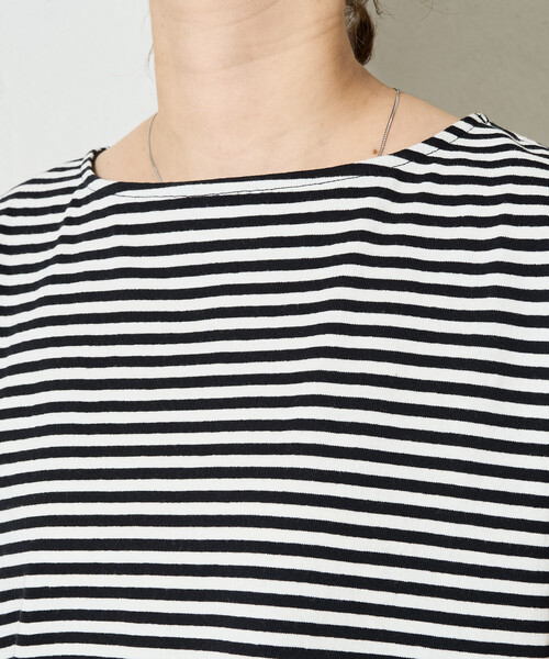 FREAK'S STORE(フリークスストア)の「限定展開 ボーダー ノースリーブ Tシャツ(Tシャツ/カットソー・レディース・ブラック/チャコールグレー/ネイビー/イエロー/ブラウン/レッド・フリ-)」の10枚目の写真