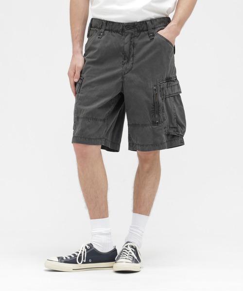 AVIREX（アヴィレックス）の「PIGMENT CARGO SHORTS / ピグメント カーゴ ショートパンツ / AVIREX / アヴィレックス（カーゴパンツ・メンズ・ブラック/オリーブ/グリーン系カモフラージュ/カーキ・MEDIUM/LARGE/X-LARGE/XX-LARGE）」の8枚目の写真