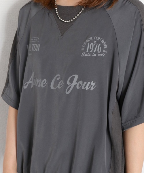cepo（セポ）の「シアーユニフォームデザインドロストTee（Tシャツ/カットソー・レディース・ブラック/サックスブルー/オフホワイト・M）」の22枚目の写真