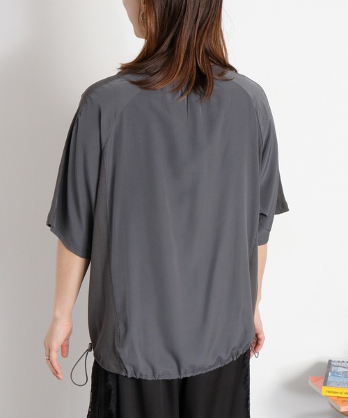 cepo（セポ）の「シアーユニフォームデザインドロストTee（Tシャツ/カットソー・レディース・ブラック/サックスブルー/オフホワイト・M）」の18枚目の写真