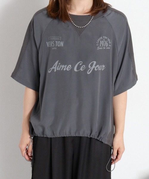 cepo（セポ）の「シアーユニフォームデザインドロストTee（Tシャツ/カットソー・レディース・ブラック/サックスブルー/オフホワイト・M）」の20枚目の写真