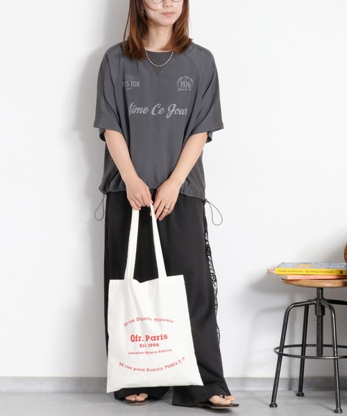 cepo（セポ）の「シアーユニフォームデザインドロストTee（Tシャツ/カットソー・レディース・ブラック/サックスブルー/オフホワイト・M）」の14枚目の写真
