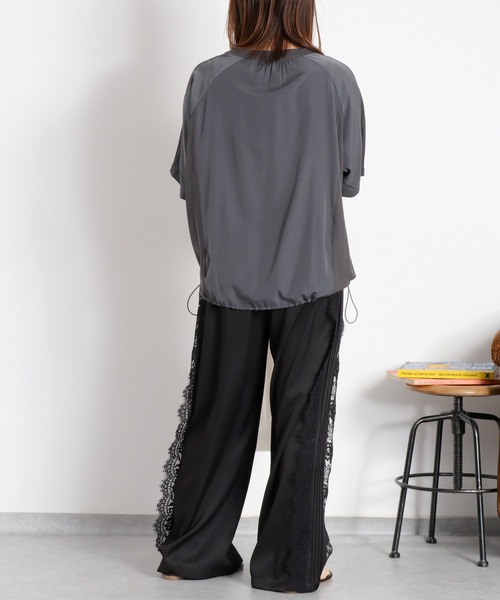 cepo（セポ）の「シアーユニフォームデザインドロストTee（Tシャツ/カットソー・レディース・ブラック/サックスブルー/オフホワイト・M）」の11枚目の写真