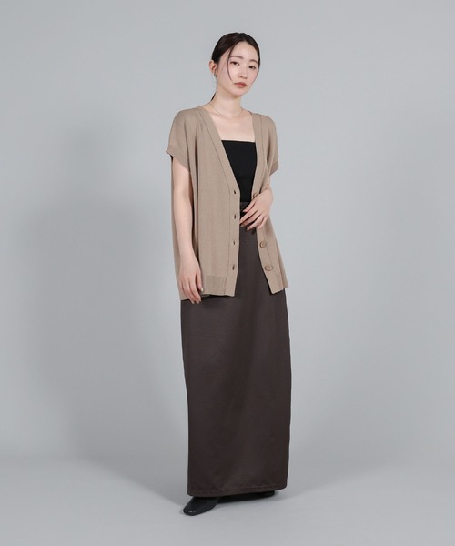 select MOCA Et（セレクトモカエト）の「【Et】Matte Satin I-line Long Skirt（スカート・レディース・ベージュ/チャコール・FREE）」の21枚目の写真