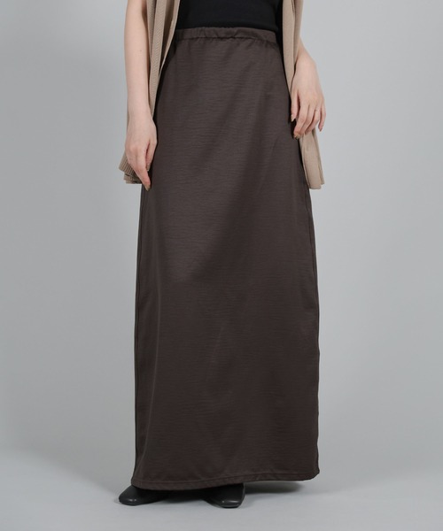 select MOCA Et（セレクトモカエト）の「【Et】Matte Satin I-line Long Skirt（スカート・レディース・ベージュ/チャコール・FREE）」の20枚目の写真