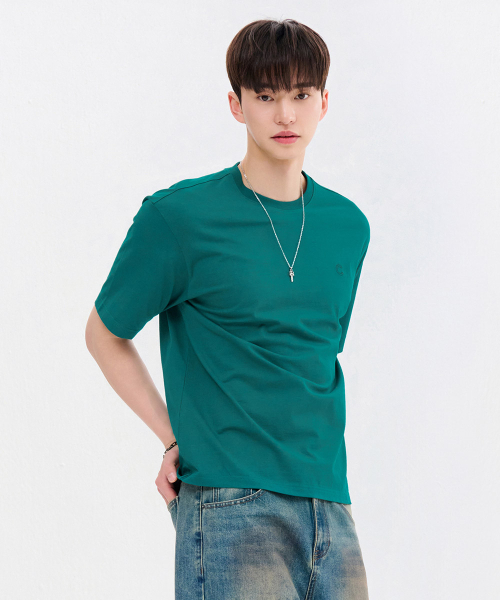 CHASECULT（チェイスカルト）の「共用ロゴ半袖Tシャツ-FBZU5801C0H（Tシャツ/カットソー・メンズ・グリーン・90/95/100/105/110）」の3枚目の写真