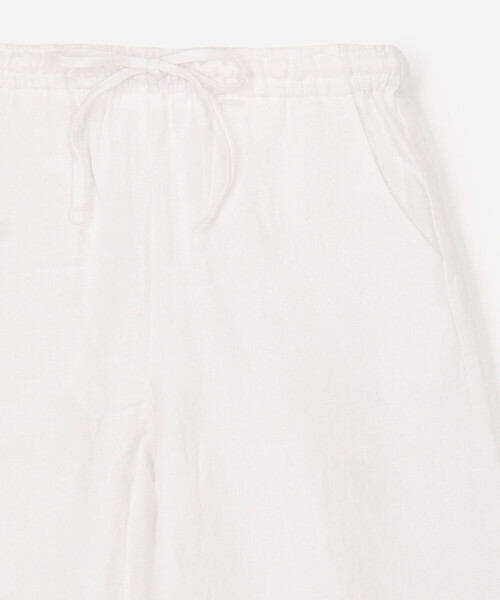 Bshop(ビショップ)の「eunoia | リネンギャザーパンツ WOMEN(その他パンツ・レディース・ブラック/ホワイト・S)」の5枚目の写真