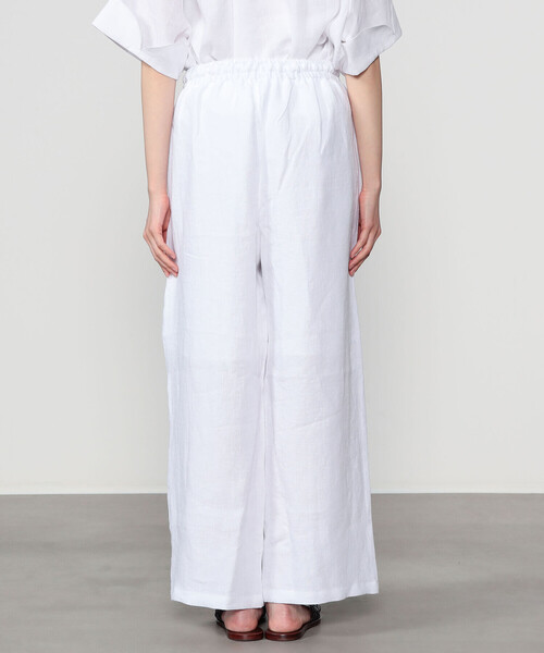 Bshop(ビショップ)の「eunoia | リネンギャザーパンツ WOMEN(その他パンツ・レディース・ブラック/ホワイト・S)」の10枚目の写真