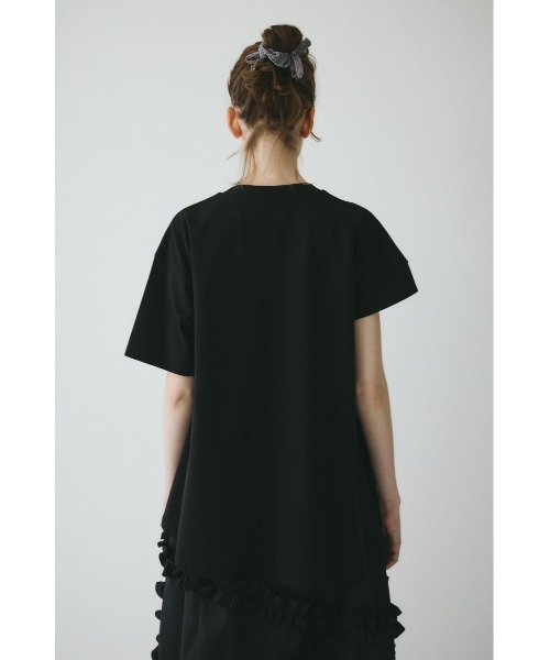HeRIN.CYE(ヘリンドットサイ)の「Asymmetry hem drape cut tops / アシンメトリーヘムドレープカットトップス(Tシャツ/カットソー・レディース・ブルー/オフホワイト/ブラック・FREE)」の9枚目の写真