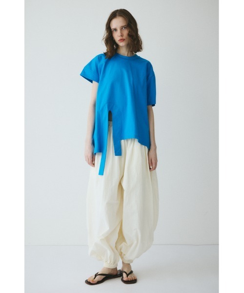 HeRIN.CYE(ヘリンドットサイ)の「Asymmetry hem drape cut tops / アシンメトリーヘムドレープカットトップス(Tシャツ/カットソー・レディース・ブルー/オフホワイト/ブラック・FREE)」の10枚目の写真
