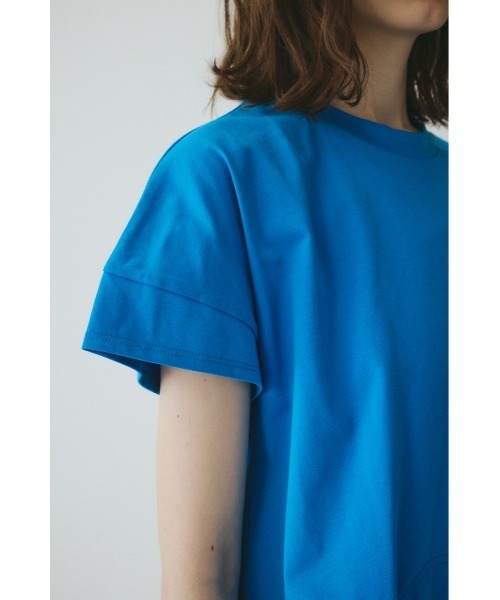 HeRIN.CYE(ヘリンドットサイ)の「Asymmetry hem drape cut tops / アシンメトリーヘムドレープカットトップス(Tシャツ/カットソー・レディース・ブルー/オフホワイト/ブラック・FREE)」の18枚目の写真
