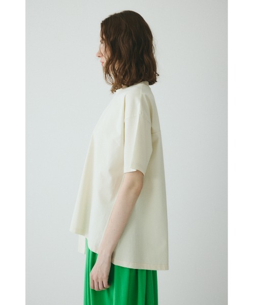 HeRIN.CYE(ヘリンドットサイ)の「Asymmetry hem drape cut tops / アシンメトリーヘムドレープカットトップス(Tシャツ/カットソー・レディース・ブルー/オフホワイト/ブラック・FREE)」の4枚目の写真