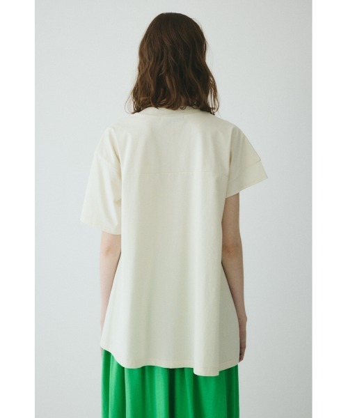 HeRIN.CYE(ヘリンドットサイ)の「Asymmetry hem drape cut tops / アシンメトリーヘムドレープカットトップス(Tシャツ/カットソー・レディース・ブルー/オフホワイト/ブラック・FREE)」の5枚目の写真