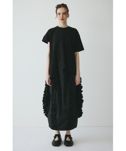 HeRIN.CYE(ヘリンドットサイ)の「Asymmetry hem drape cut tops / アシンメトリーヘムドレープカットトップス(Tシャツ/カットソー・レディース・ブルー/オフホワイト/ブラック・FREE)」の12枚目の写真