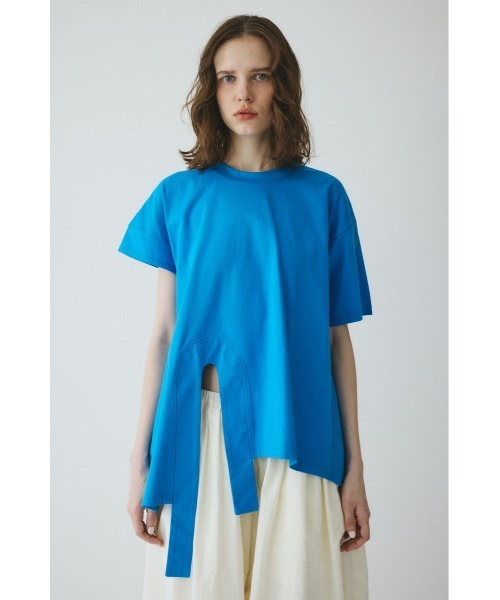 HeRIN.CYE(ヘリンドットサイ)の「Asymmetry hem drape cut tops / アシンメトリーヘムドレープカットトップス(Tシャツ/カットソー・レディース・ブルー/オフホワイト/ブラック・FREE)」の13枚目の写真