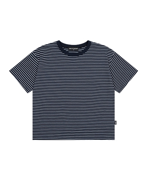 1989STANDARD(1989スタンダード)の「レトロストライプクロップ半袖(JTOSTS-0002)(Tシャツ/カットソー・メンズ・ネイビー/ミント/ブラウン/ピンク・LARGE/MEDIUM/X-LARGE)」の3枚目の写真