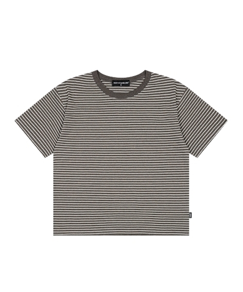 1989STANDARD(1989スタンダード)の「レトロストライプクロップ半袖(JTOSTS-0002)(Tシャツ/カットソー・メンズ・ネイビー/ミント/ブラウン/ピンク・LARGE/MEDIUM/X-LARGE)」の2枚目の写真
