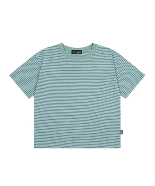 1989STANDARD(1989スタンダード)の「レトロストライプクロップ半袖(JTOSTS-0002)(Tシャツ/カットソー・メンズ・ネイビー/ミント/ブラウン/ピンク・LARGE/MEDIUM/X-LARGE)」の1枚目の写真