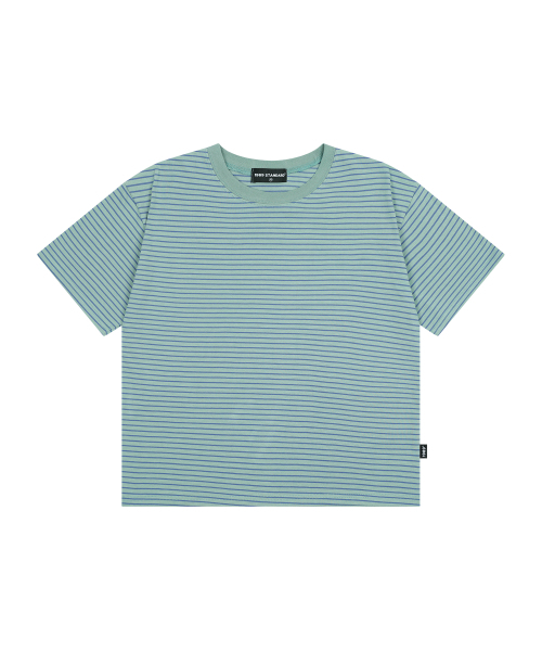 1989STANDARD(1989スタンダード)の「レトロストライプクロップ半袖(JTOSTS-0002)(Tシャツ/カットソー・メンズ・ネイビー/ミント/ブラウン/ピンク・LARGE/MEDIUM/X-LARGE)」の6枚目の写真