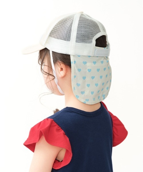 Moujonjon(ムージョンジョン)の「ハートロゴ刺繍メッシュキャップ(キャップ・キッズ・オフホワイト/ライトピンク・50/56/54/52)」の15枚目の写真