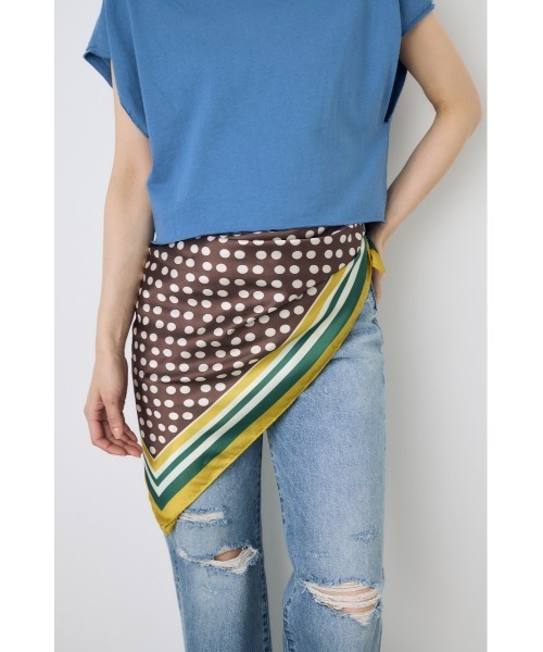 AZUL by moussy(アズールバイマウジー)の「ドットスカーフ(バンダナ/スカーフ・レディース・ホワイト系その他/ブラウン系その他・FREE)」の9枚目の写真