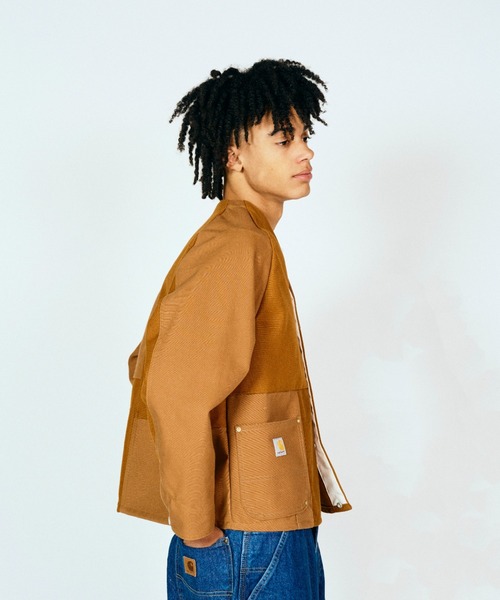 THRIFTY LOOK(スリフティールック)の「TRIFTY LOOK スリフティルック / US CARHARTT ENGINEERED JACKET(テーラードジャケット・メンズ・ブラウン/ブルー/ブラック・MEDIUM/LARGE)」の4枚目の写真