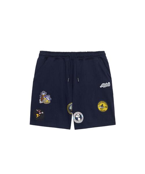 Alpha Industries(アルファインダストリーズ)の「Alpha Industries/アルファ インダストリーズ/PATCHED JERSEY SHORT/パッチド ジャージー ショーツ(その他パンツ・メンズ・ネイビー/ブラック・M/XL/L)」の2枚目の写真
