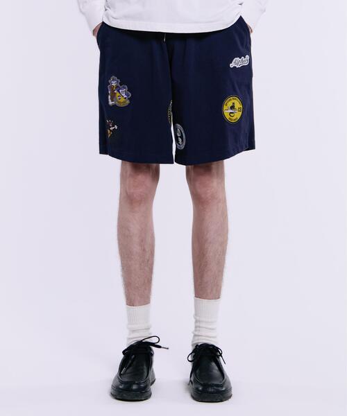 Alpha Industries(アルファインダストリーズ)の「Alpha Industries/アルファ インダストリーズ/PATCHED JERSEY SHORT/パッチド ジャージー ショーツ(その他パンツ・メンズ・ネイビー/ブラック・M/XL/L)」の7枚目の写真
