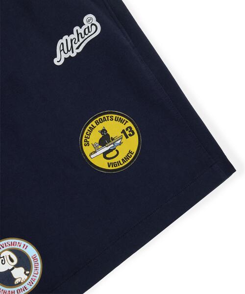 Alpha Industries(アルファインダストリーズ)の「Alpha Industries/アルファ インダストリーズ/PATCHED JERSEY SHORT/パッチド ジャージー ショーツ(その他パンツ・メンズ・ネイビー/ブラック・M/XL/L)」の12枚目の写真