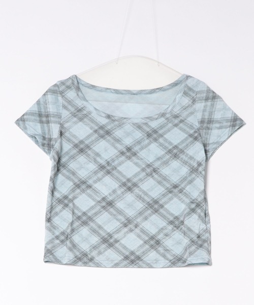 MAGASIN DE MODE Chou Chou(マガジンデモードシュシュ)の「【MAGASIN DE MODE Chou Chou】チェック柄ミニTシャツ 韓国 ピチT XNN(Tシャツ/カットソー・レディース・グレー/ライトブルー/ライトベージュ・FREE)」の19枚目の写真