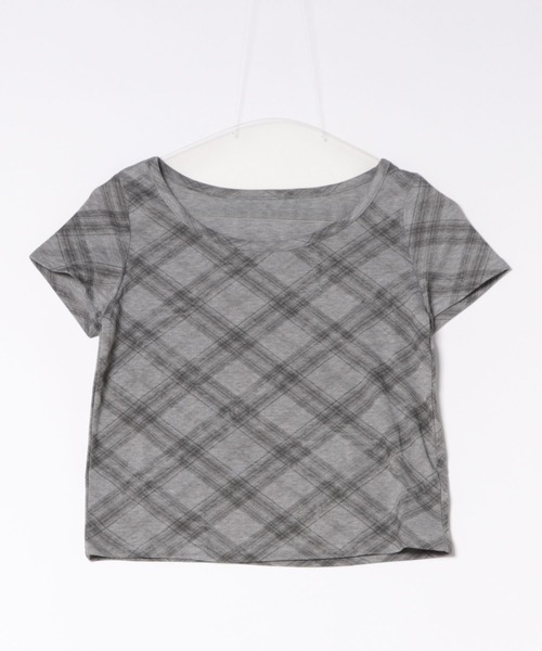 MAGASIN DE MODE Chou Chou(マガジンデモードシュシュ)の「【MAGASIN DE MODE Chou Chou】チェック柄ミニTシャツ 韓国 ピチT XNN(Tシャツ/カットソー・レディース・グレー/ライトブルー/ライトベージュ・FREE)」の22枚目の写真